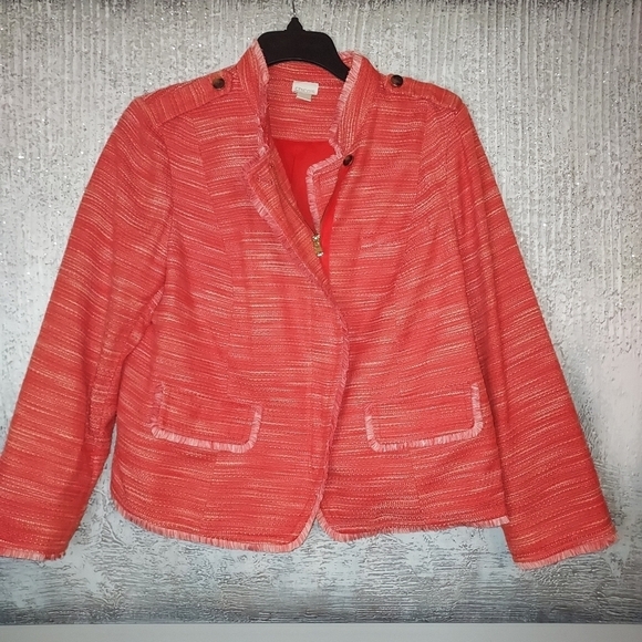 Chico's textured jacket Sz-3 - Picture 1 of 12